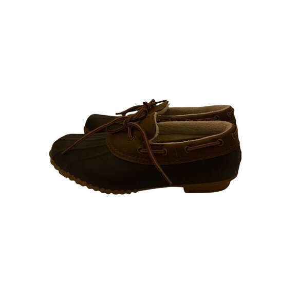 #3755 JBU GWEN WOMEN'S 8M TAN & BROWN LOW DUCK SHOES RAIN WEATHER READY - Picture 7 of 10